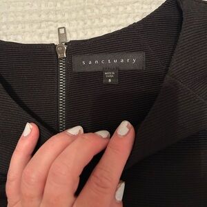 Sanctuary ribbed blouse with sheer bottom size small